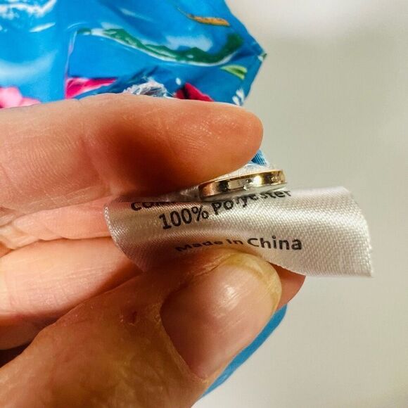 SSLR Blue Hawaiian Tropical Shirt Sz Large - Picture 6 of 11